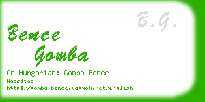 bence gomba business card